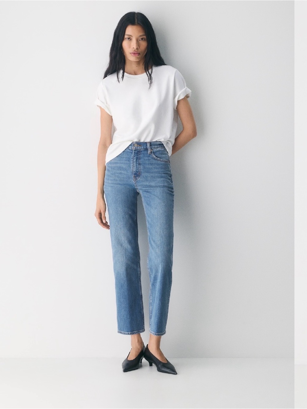 Aritzia Denim Forum The Arlo High Rise Straight Leg Jeans Size 24 - Preppy